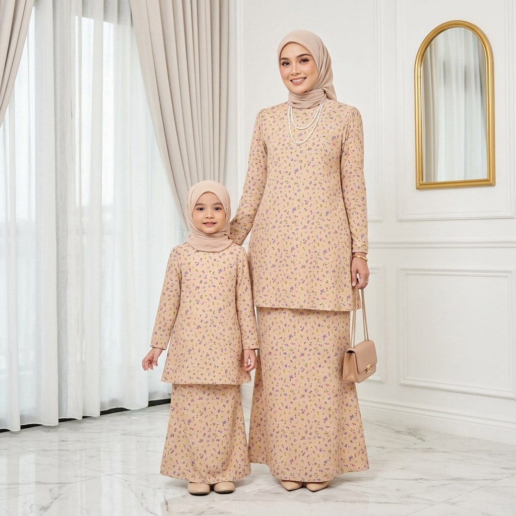 Baju Kurung Ibu dan Anak